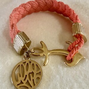 Lily Pulitzer Bracelet Anchor Toggle With Peach Roping Bild 2