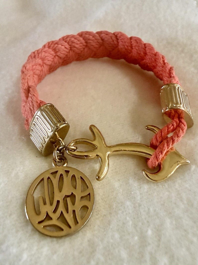 Lily Pulitzer Bracelet Anchor Toggle With Peach Roping Bild 2