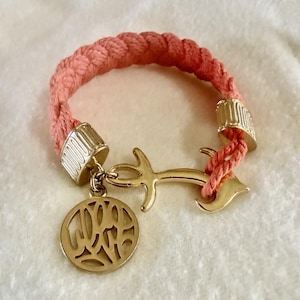 Lily Pulitzer Bracelet Anchor Toggle With Peach Roping Bild 1