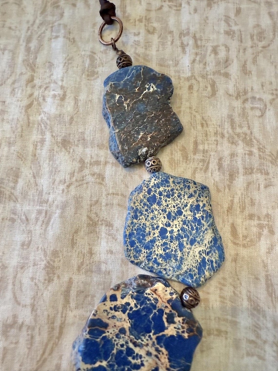 Stunning Impression Jasper Statement Necklace - image 7