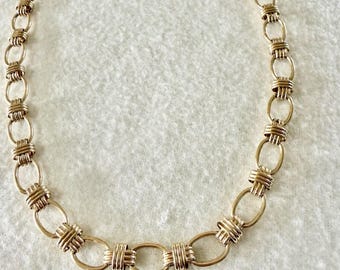 Chloe & Isabel Endless Pave Link Gold Tone Necklace Choker Discontinued