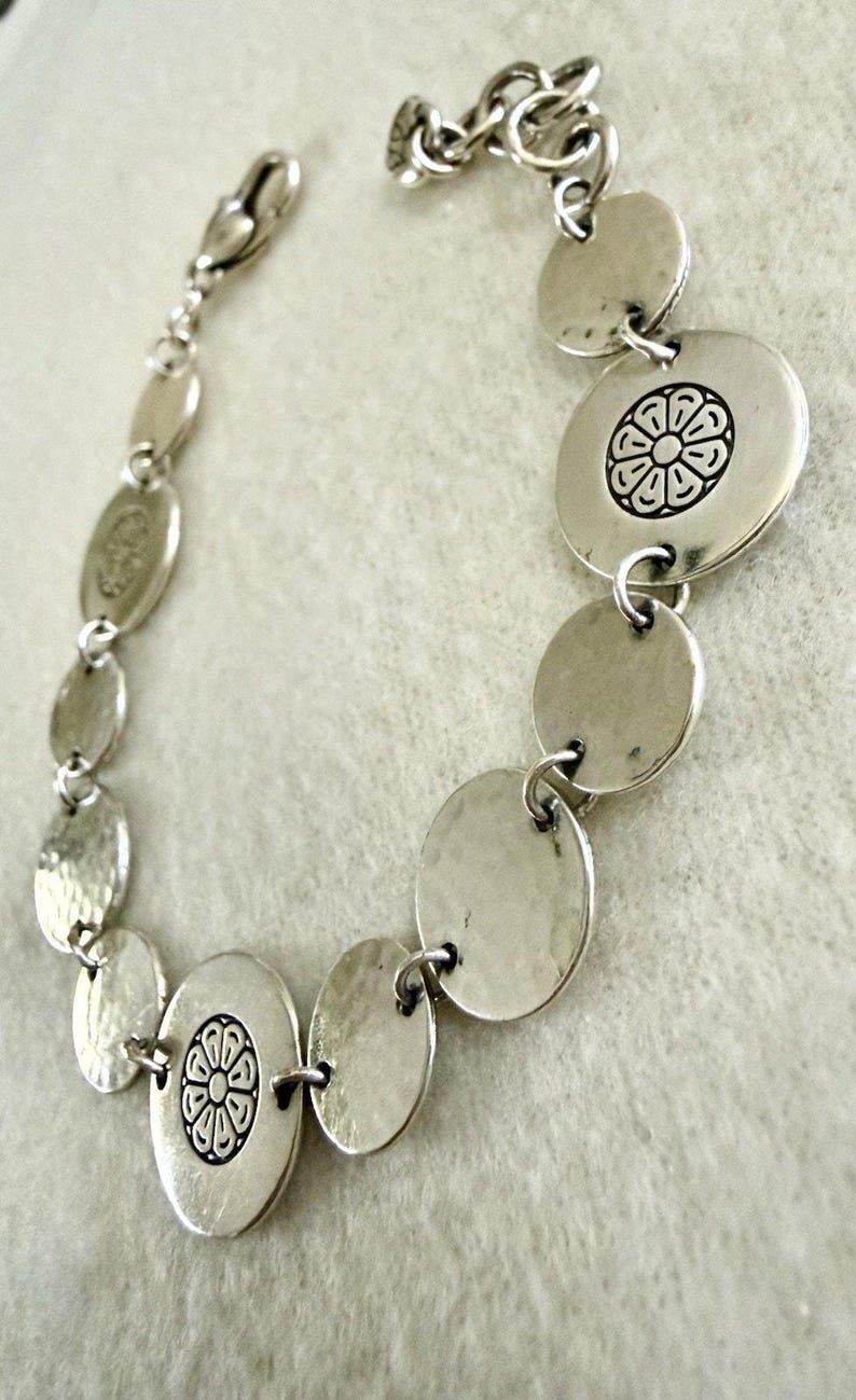 Pulsera Brighton Daisy con eslabones martillados, NUEVA, 7'' imagen 2