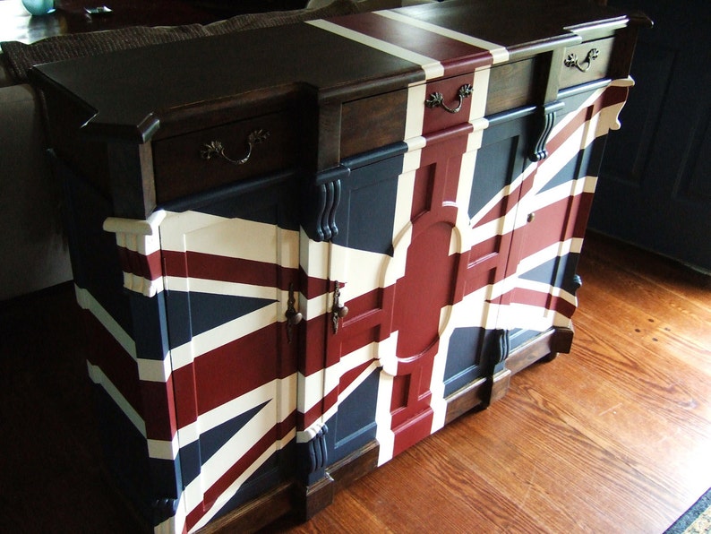 Old English Union Jack Buffet Etsy