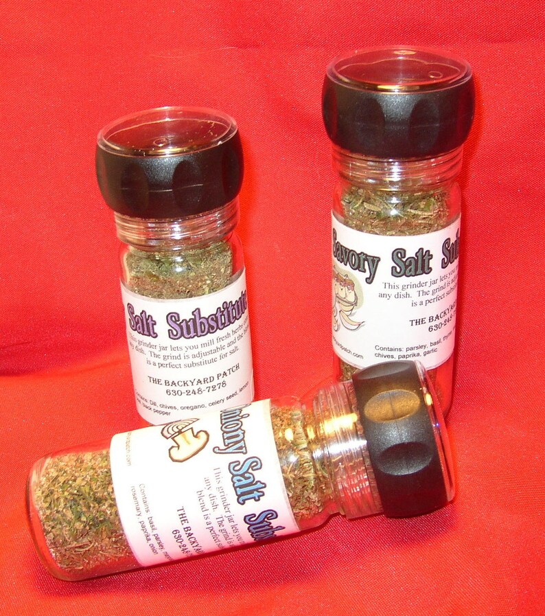 Salt Substitute in a Grinder Jar Dry Herb Seasoning Gluten Etsy