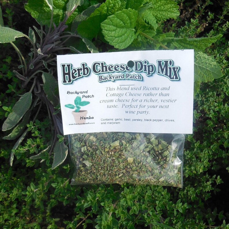 Herb Cheese Dip Mix, Hand-blended dry cooking herb mix, gluten and salt free, garlic, basil image 6