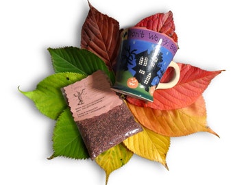 Tanna Leaf Halloween Red Tea: Caffeine-Free Rooibus Hibiscus Blend, no caffiene