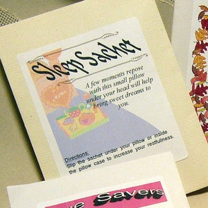 Sweet Dreams Sleep Enhancing Pillow Sachet, dry herbs for relaxation & sleep