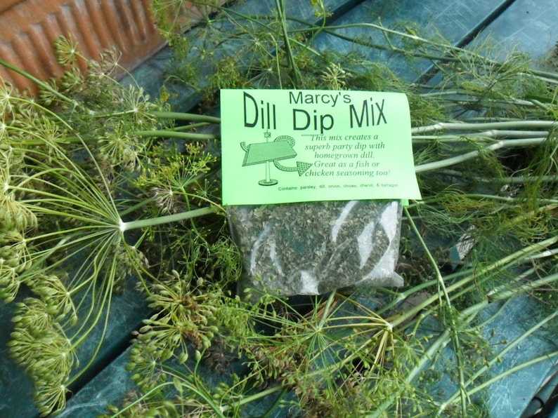 Dill Dip Mix Pair Herb Blend for Cooking, Hand-blended salt-free dry HERB MIX image 6