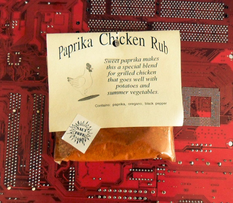 Paprika Chicken Meat Rub Handblended Dry Salt Free Cooking Etsy