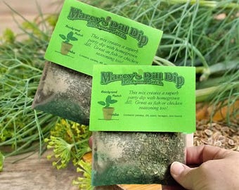 Dill Dip Mix Pair: Hand-Blended Herb Dip Mix, Salt-Free (set of 2)