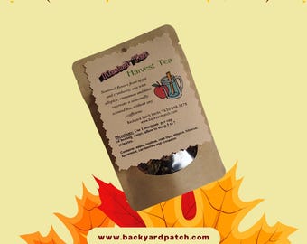 Autumn Harvest Tea Blend, limited edition Halloween season herbal tea with no caffeine