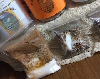 Refrigerator Pickle Kit Refills, 5 flavors to choose from, DIY Pickles