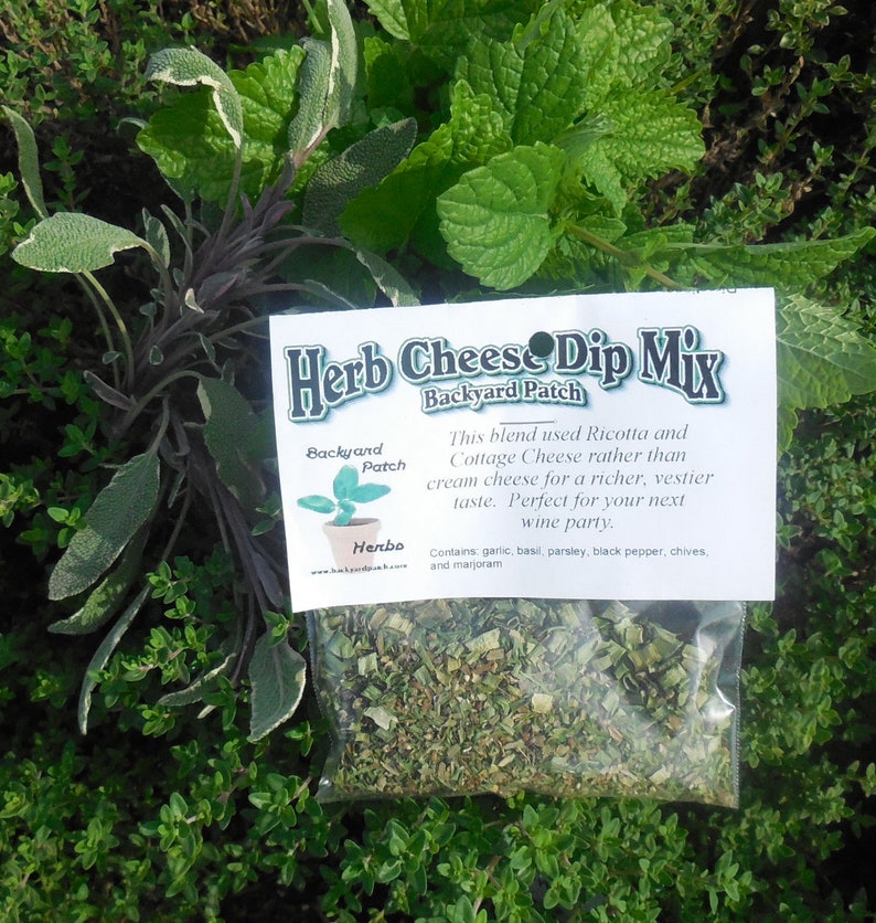 Herb Cheese Dip Mix, Hand-blended dry cooking herb mix, gluten and salt free, garlic, basil image 7