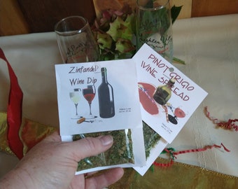 Zinfandel Wine Pairing Dip Mix, Make a dip to go with your wine, salt-free, no salt, organic