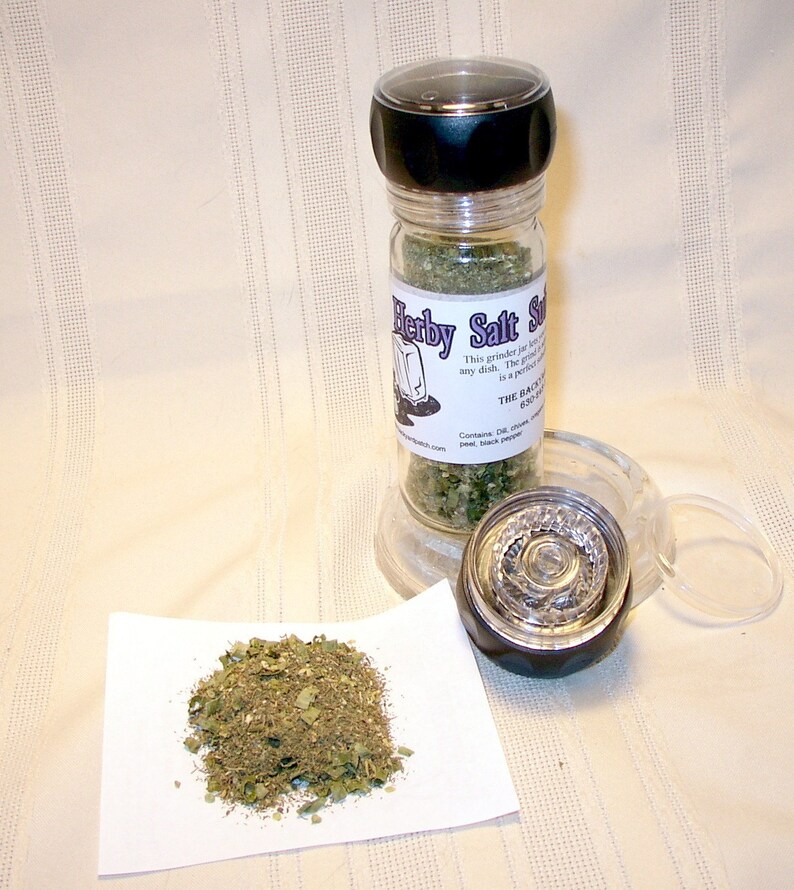 Salt Substitute in a Grinder Jar Dry Herb Seasoning Gluten Etsy