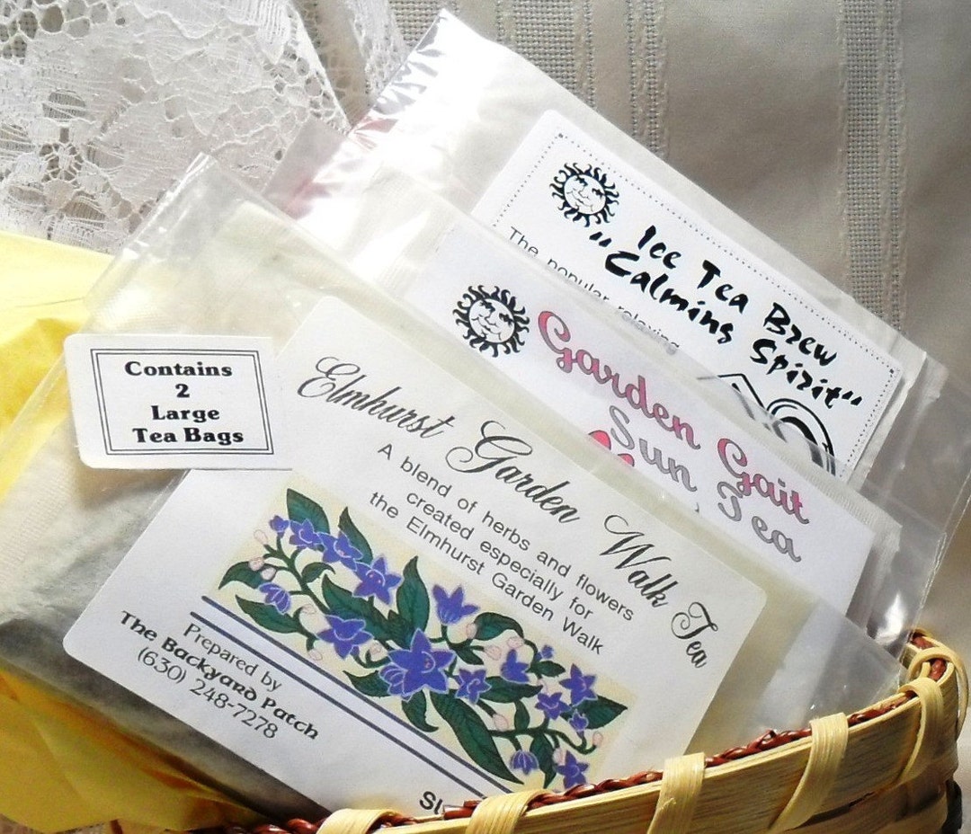 Sun Tea Tea Bags Set of 2 Backyard Patch Herbs Teatime Etsy
