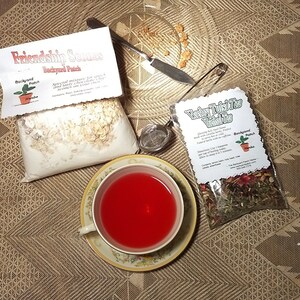 Holiday Scone and Tea Gift Package, Chocolate Chip Friendship Scone Dry Mix and Holiday Tulsi Herb Tea, gift set, gift basket