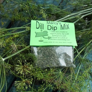 Dill Dip Mix Pair Herb Blend for Cooking, Hand-blended salt-free dry HERB MIX image 1