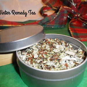 Winter Remedy Loose Leaf Herbal Tea, lavender, sage, rosehips, fennel, caffeine free