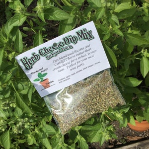 Herb Cheese Dip Mix, Hand-blended dry cooking herb mix, gluten and salt free, garlic, basil image 1