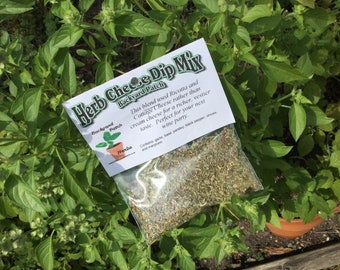 Herb Cheese Dip Mix, Hand-blended dry cooking herb mix, gluten and salt free, garlic, basil