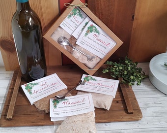 Wassail Blends Gift Set of 3 in window box, Wassail, Wine Wassail, and Brown Sugar Cider Blend