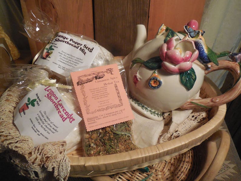 Herbal Tea Pot Gift Basket