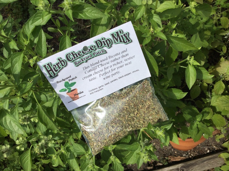 Herb Cheese Dip Mix, Hand-blended dry cooking herb mix, gluten and salt free, garlic, basil image 5