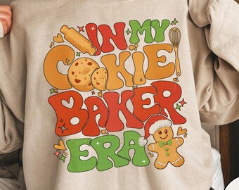 In meiner Keks-Back-Era-Sweatshirt, Weihnachtsback-Crew-Pullover, Weihnachtsback-Team-Shirt, Bäcker-Weihnachtsshirt, Plätzchen-Back-Pullover