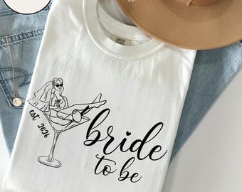 Bride to Be Shirt, Newlywed Tee, Custom Engagement Gift, Honeymoon Outfit, Wedding Day TShirt, Engaged Wifey Vibes, Bridal Shower Shirt