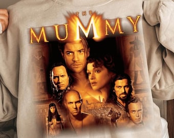 Vintage-Sweatshirt „Die Mumie“ (1999), Merchandise zum Film „Rick O'Connell Evelyn“, Retro-T-Shirt aus den 90er-Jahren, Vintage-Shirt „Die Mumie“ mit Rundhalsausschnitt
