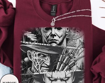 Monster Mash Sweatshirt, Halloween-Vintage-Shirt, Retro-Halloween-Rundhalspullover, Vintage-Monsterpullover, Sweatshirt für die Gruselsaison, Halloween-Geschenk