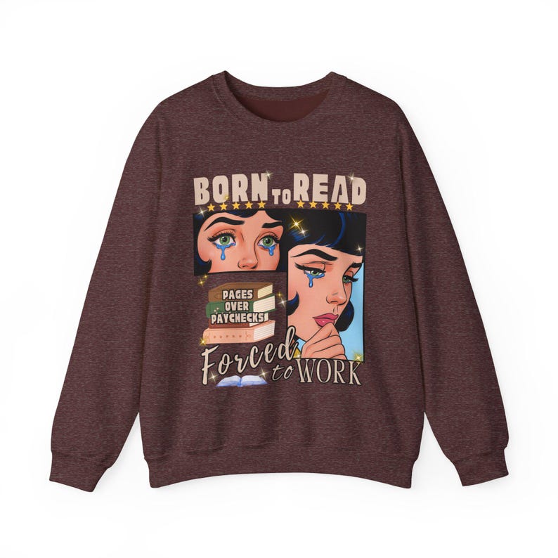 Born To Read Bookish Sweatshirt, Funny Reader Book Addict, Book Lover Sweater, Spicy Books, Dark Romance, Smut Shirt Gift Booktok Bookworm image 9
