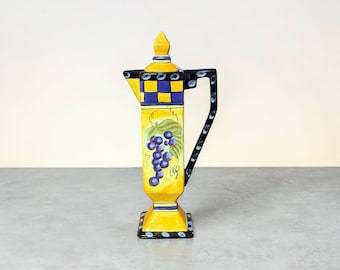 Salsera Bacchus Feastware Carrie Olsen Garrard Uvas a cuadros Jarra o salsera