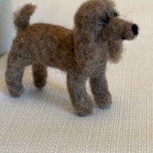 Needle felted miniature dog