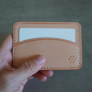 Leder Kartenhülle, schlanke Brieftasche, handgefertigt