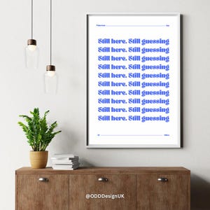 Still Guessing - Funny Diabetic Wall Art – Diabetes Digital Posters, Type 1 Gift, Instant Download, A2 A3 A4 High-Resolution Decor