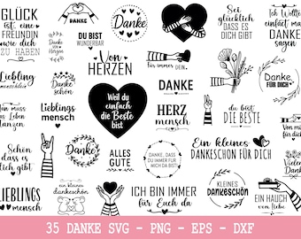 Thank you Svg, Danke Svg Bundle, German Sayings Svg, German Quotes,