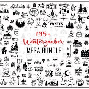 Christmas Plotter File MEGA Bundle, Christmas Houses, Weihnachten Svg, Plotterdatei weihnachten Svg, Christmas Svg