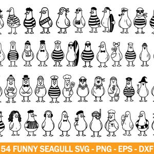 Mås Svg Bundle, Moin Sailor, Fynny Mås Svg, Maritim Svg, Mås laserfil