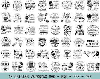 Grill Party SVG, dictons barbecue allemand, barbecue svg, ensemble de grillades Svg, fichiers laser, heure du barbecue