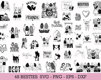 Best Friends Svg Bundle, Best Friends Svg, Bff Svg, Besties Svg, Friends Quote, Friendship Svg, Funny Best Friends
