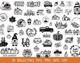 Fall SVG Bundle, Fall Svg, Hello Fall Svg, Autumn Svg, Thanksgiving Svg, Fall Cut File