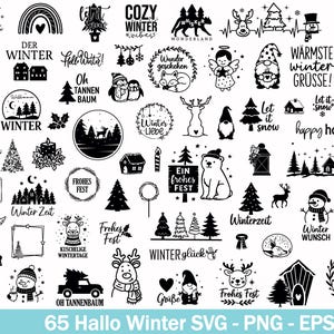 Christmas Plotter File Svg Bundle, Christmas Houses, Weihnachten Svg, Plotterdatei weihnachten Svg, Christmas Svg