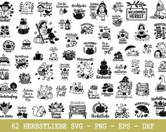 Plotter File Autumn, autumn svg, hello autumn, autumn magic svg, laser file autumn, pumpkin svg, hedgehog svg, mushroom svg