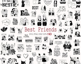 Best Friends Svg Bundle, Best Friends Svg, Bff Svg, Besties Svg, Friends Quote, Friendship Svg, Funny Best Friends