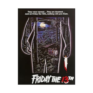 Friday the 13th Movie Poster: Vintage Horror Film Wall Art