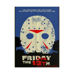 Friday the 13th Movie Poster: Vintage Horror Film Decor