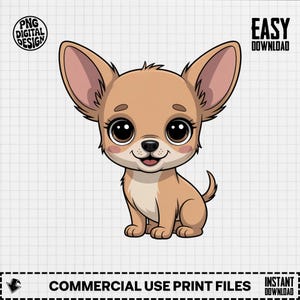 Baby Chihuahua Clipart, Cute Dog Clipart, Nursery Clipart, Pet Animal, Baby Shower Clipart, Chihuahua Png, Dog Breed