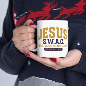Inspirational Ceramic Mug - Faith-Based Drinkware for Jesus Lovers, Gifts for Christians, Coffee Cups, Encouragement Mugs.